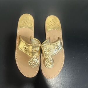 Jack Roger Jacks Sandals Gold Women Size 6
